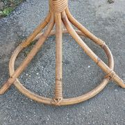 Coat rack parrot in rattan and bamboo
