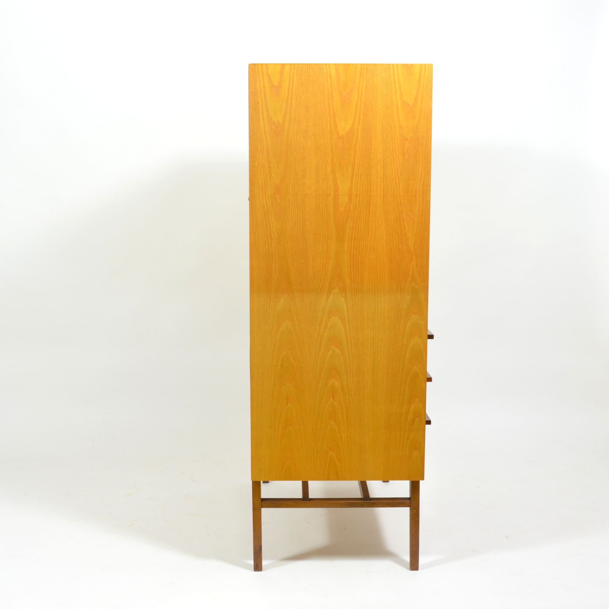 Cabinet in ash and walnut veneer by František Mezulánik - 1970s