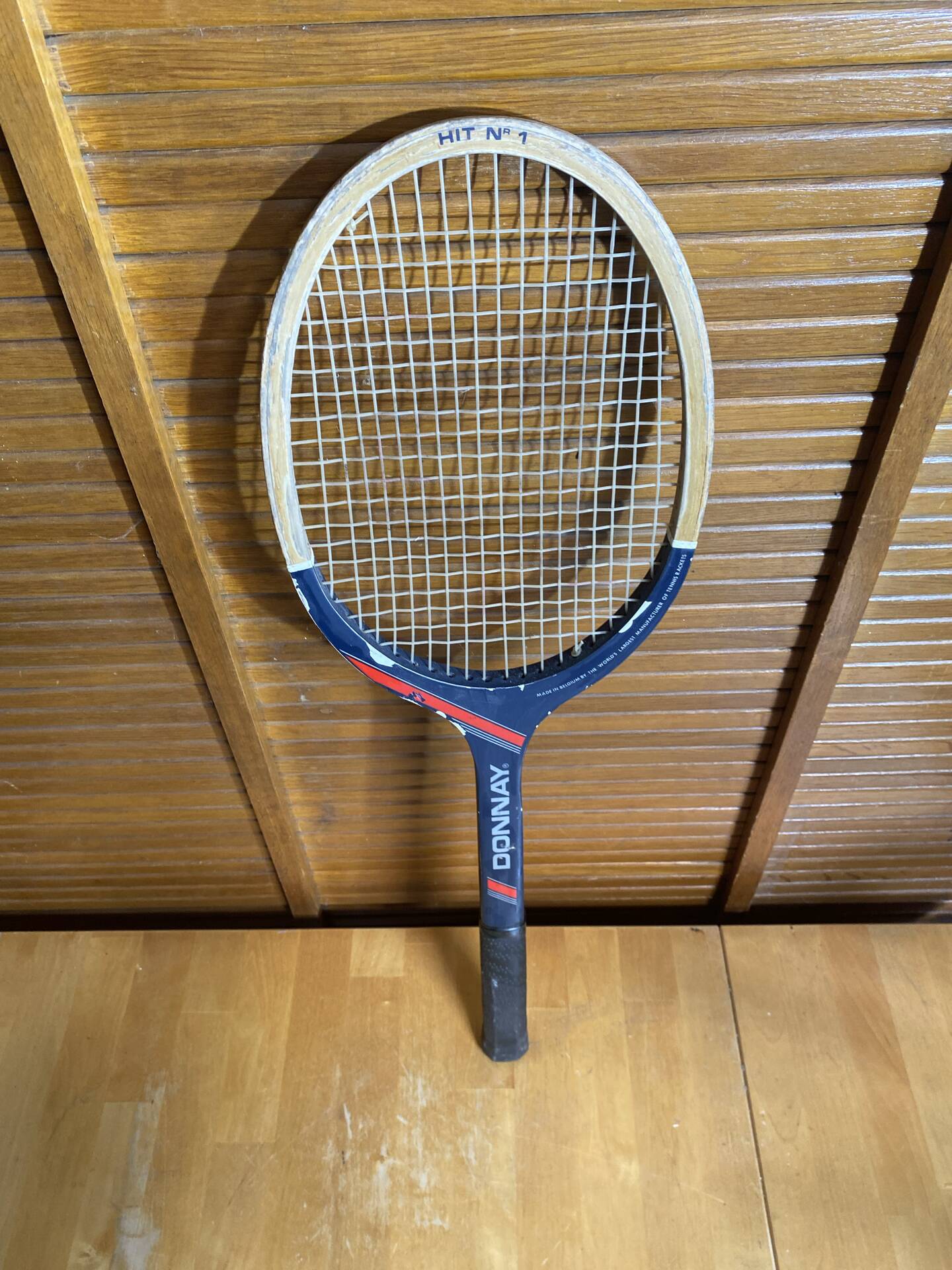 Vintage DONNAY Hit N°1 Wooden Tennis Racket Sport #E225