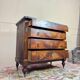 Commode En Acajou Flammé D’époque Restauration XIX Eme Siècle
