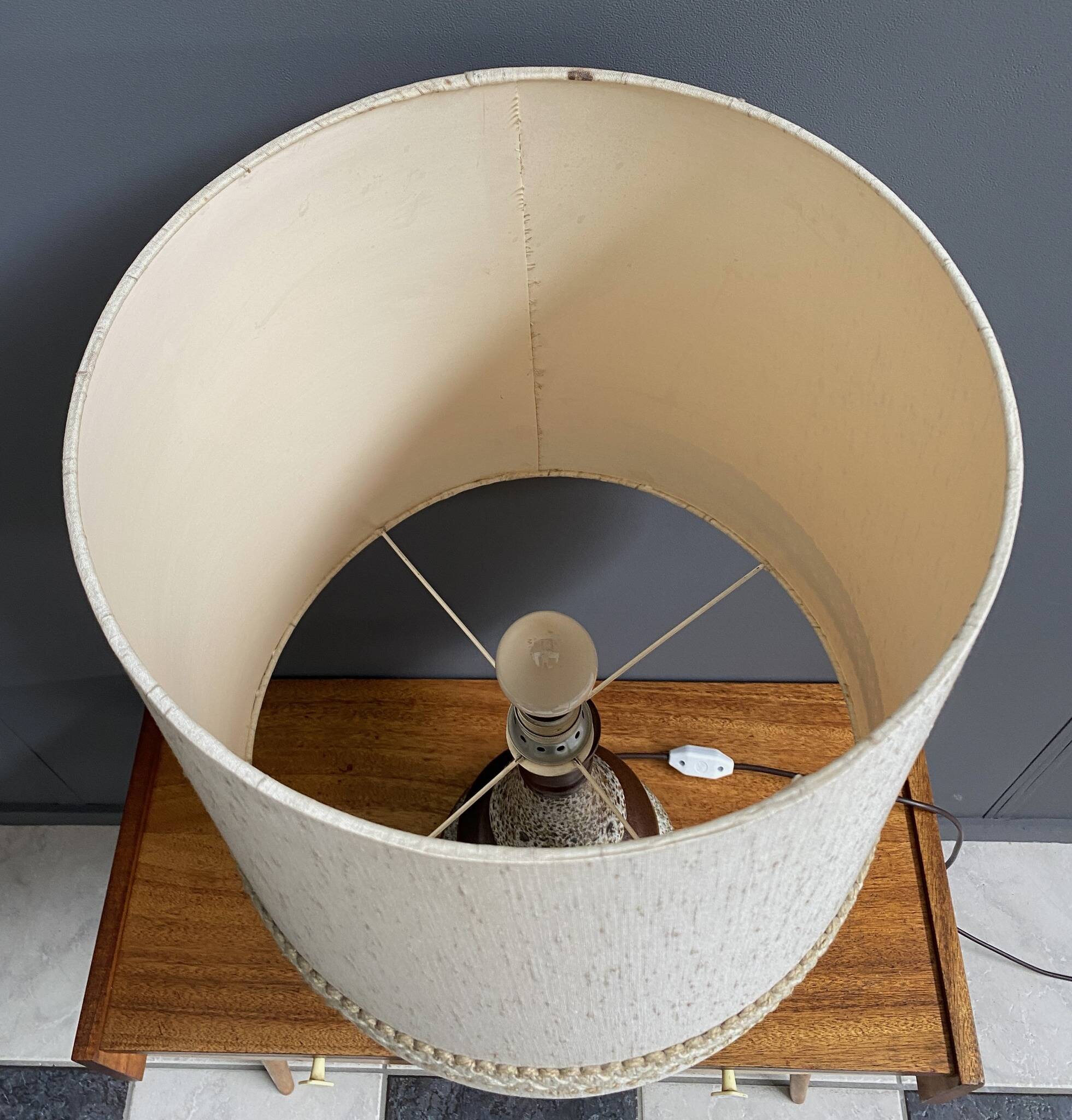 Lampe de table en céramique de Hustadt Leuchten années 1970