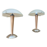 Pair of Ikea Kvintol mushroom lamps – 90s Scandinavian design