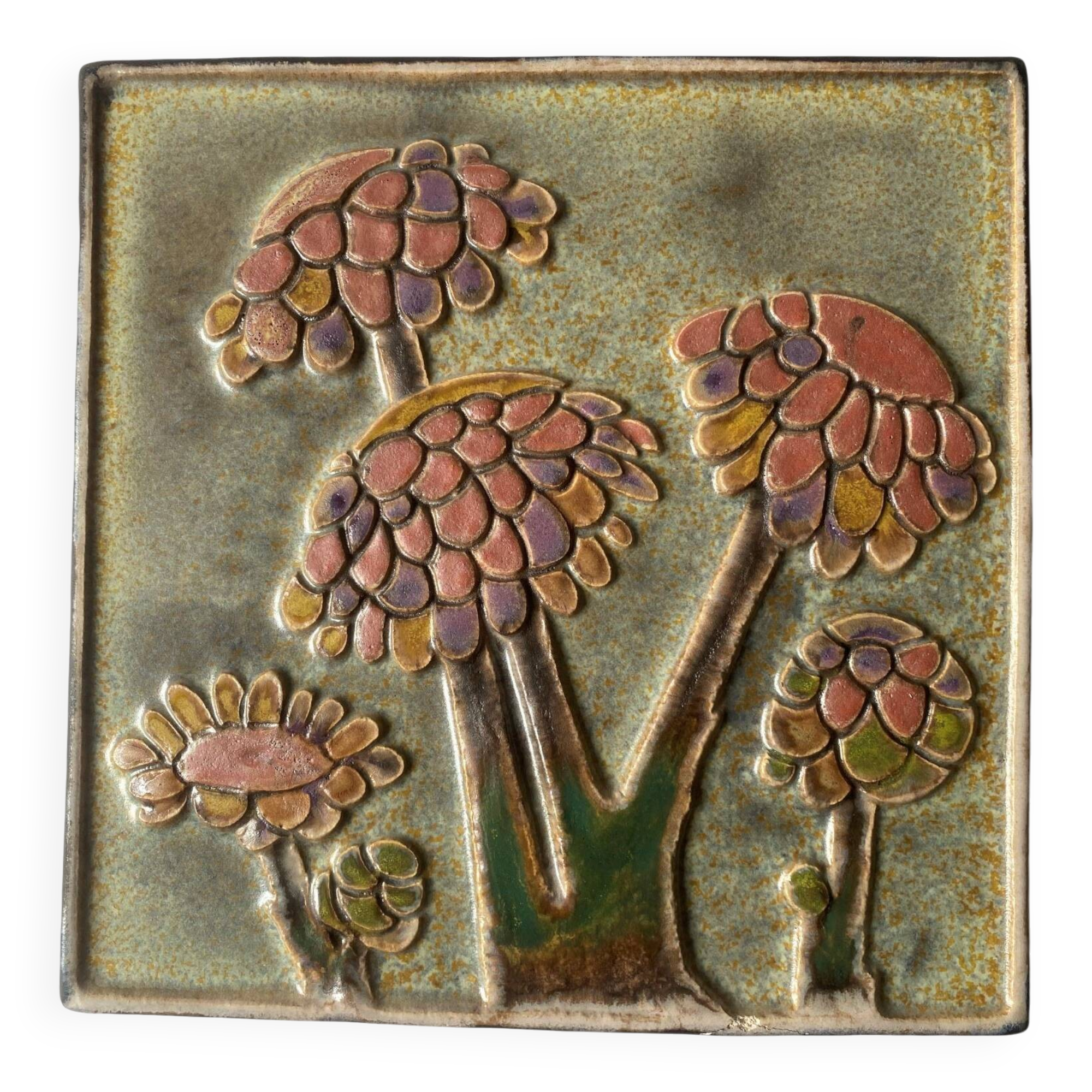 Vintage ceramic wall plaque 1960 Germany