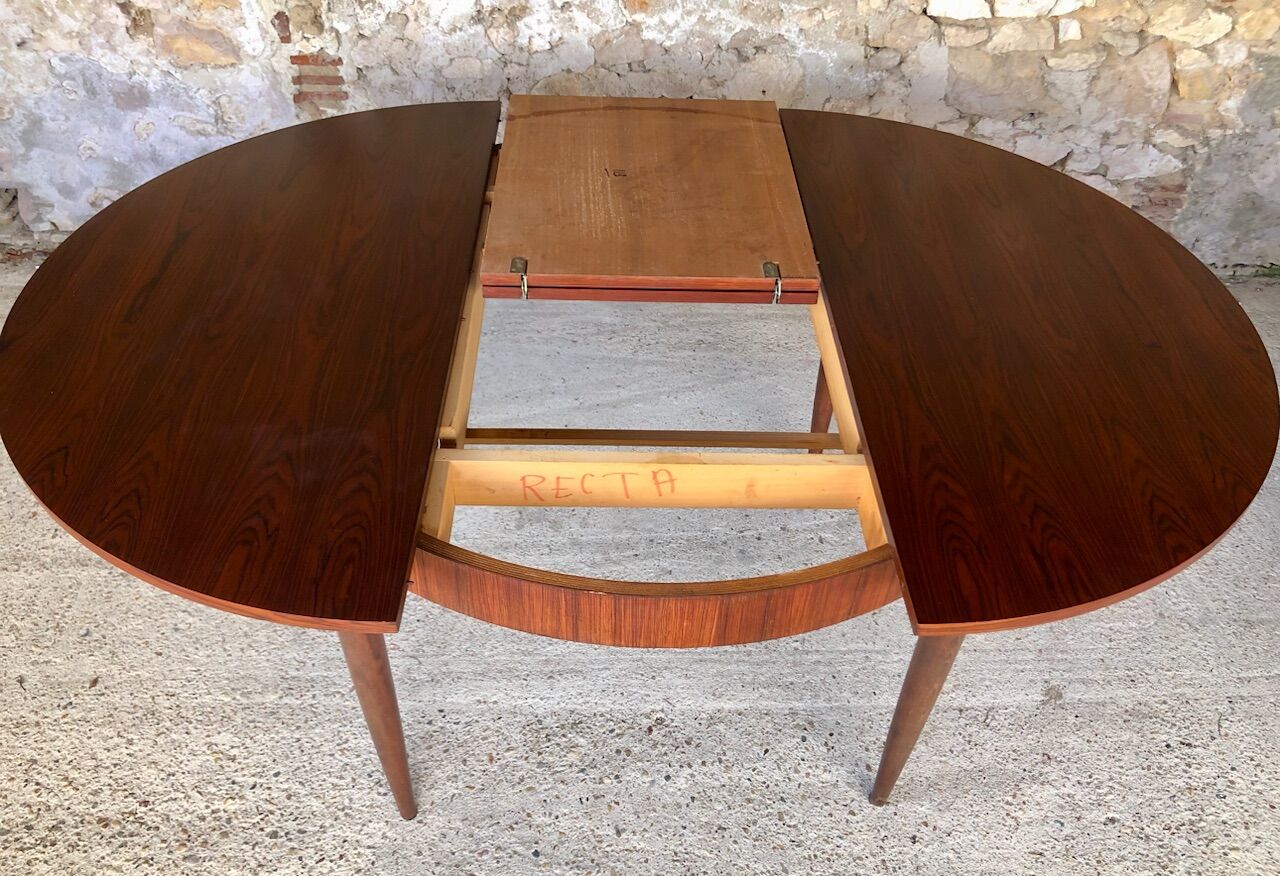 Mid-century dining table, vintage rosewood extension with butterfly extension table, 1960'