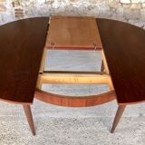 Table de salle à manger en palissandre extensible avec rallonges papillon, 1960’