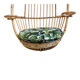 Mid Century hanging egg chair in bamboo by Fratelli Castano 1950s