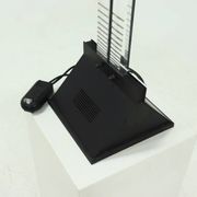 Italian Postmodern Lucite and Steel Uplighter Floor Lamp 1980s