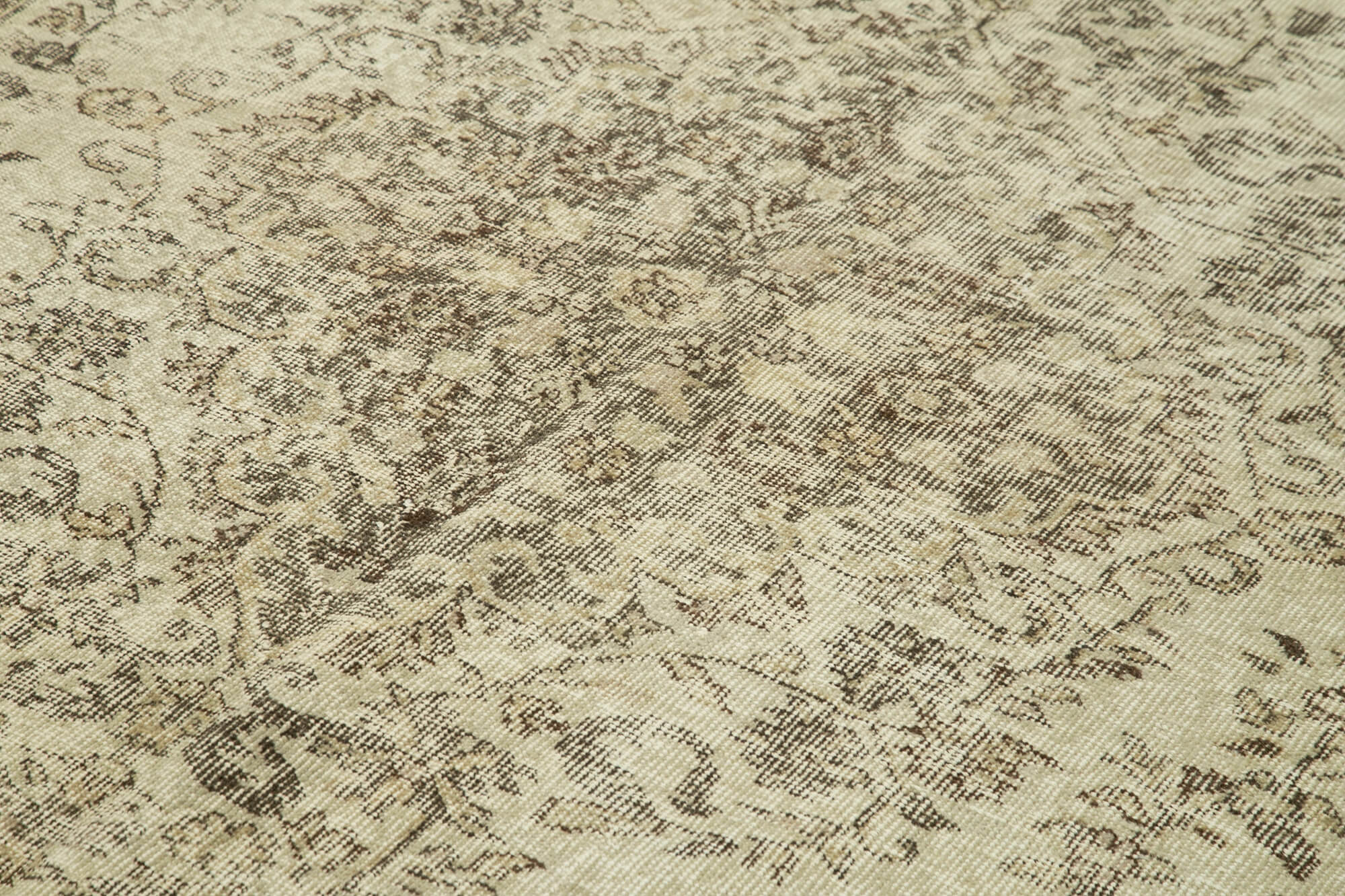 Hand-knotted unique turkish beige rug 200 cm x 300 cm