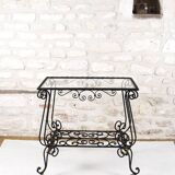 Wrought iron side table