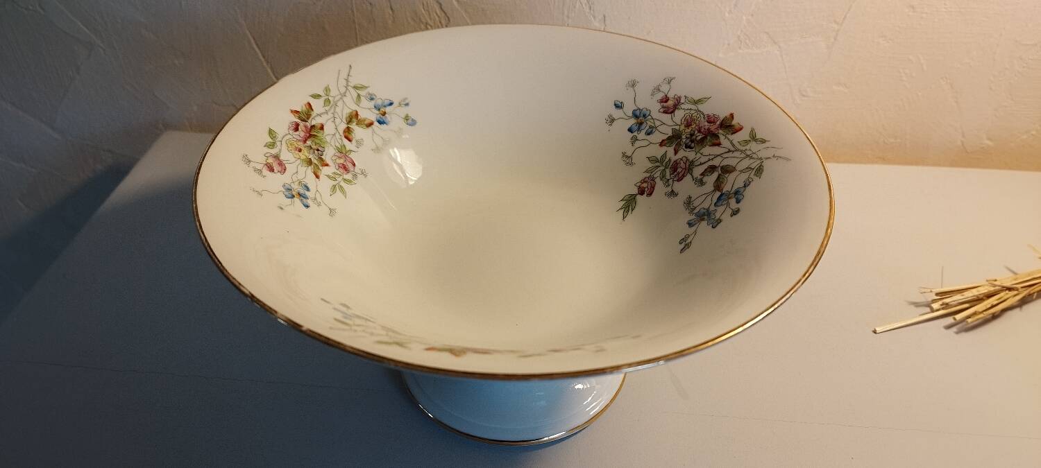 Porcelain fruit bowl with lions from Faïence Paris
