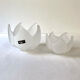 Pair of "Lotus" frosted glass candle holders – Leonardo