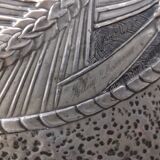 Round top art deco art signed