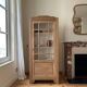 Glass cabinet in raw oak