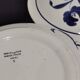 Old earthenware tureen with blue flower, Moulin des loups and hamage France, model