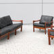 Sofa and armchairs designed by Illum Wikkelso