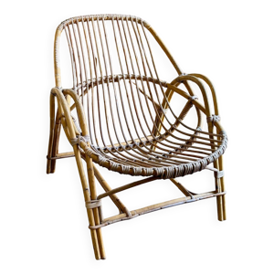 Fauteuil en rotin années