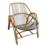 Fauteuil en rotin années 1960 n° 2
