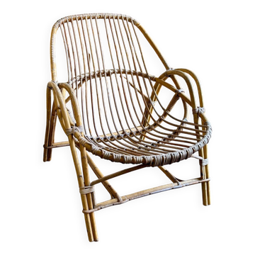 1960s rattan armchair no. 2