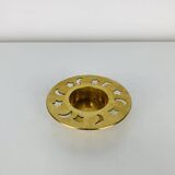 Vintage gold brass candle holder