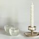 Vintage Silver Glass Candle Holder