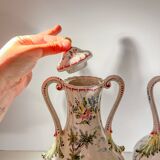 Pair of vases, Marseille earthenware factory, Joseph Gaspard Robert