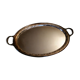 Oval silver metal tray