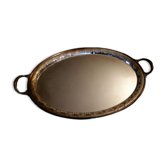 Oval silver metal top