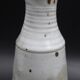 Sandstone vase with brown speckled decoration on a grey background - Bottle shape - Circa 1970 - Signed