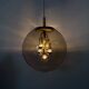 Doria Leuchten globe glass hanging lamp , 1970s