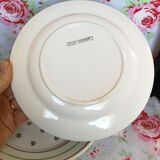 4 plates at dessert K&G Luneville "Imperial Flan" geometric pattern