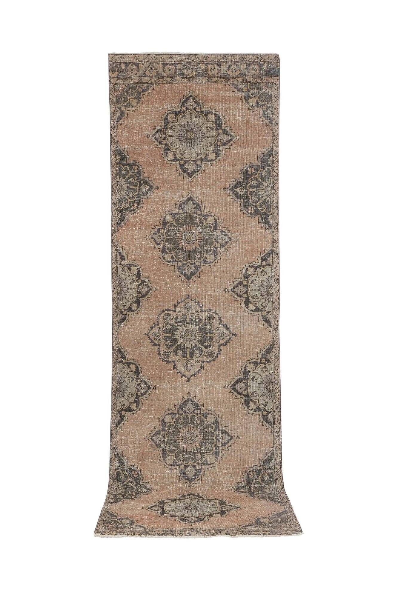 Vintage Turkish hallway rug 118x388 cm
