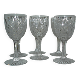 Saint louis gavarni 6 crystal white wine glasses - 12.5 cm