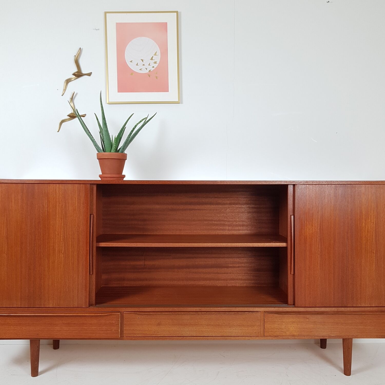 Danish midboard teak cabinet
