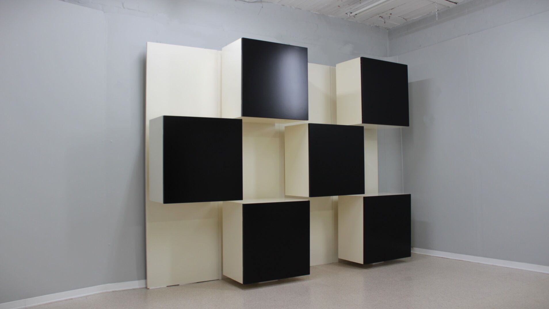 Backlit Bookcase Roberto Monsani for Acerbis 1970s