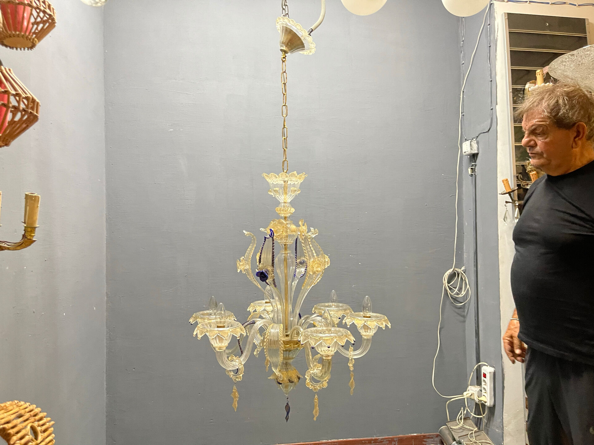 Venetian Murano Glass Chandelier 1960’s 