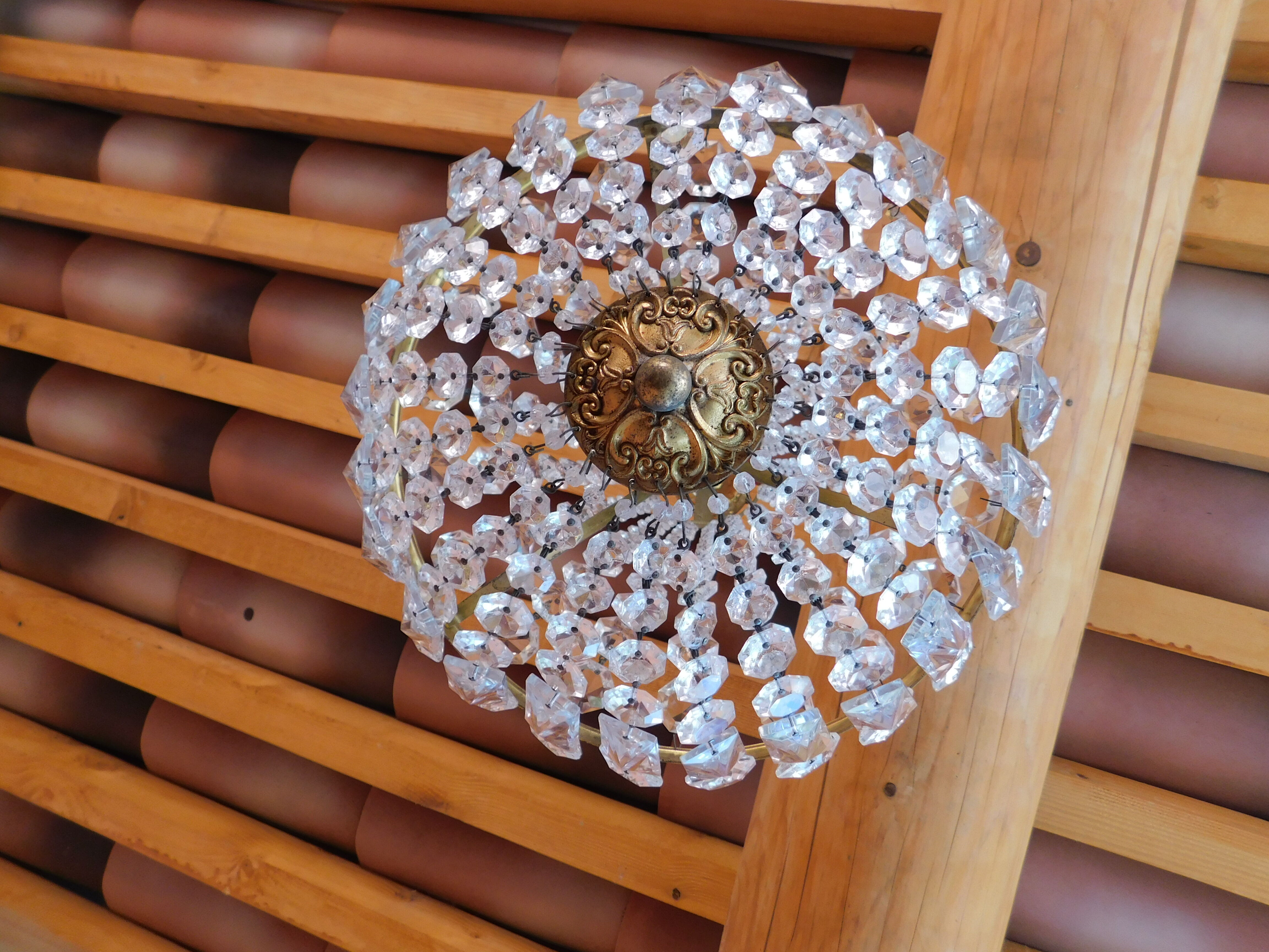 Lustre montgolfière ø 30 cm pampilles