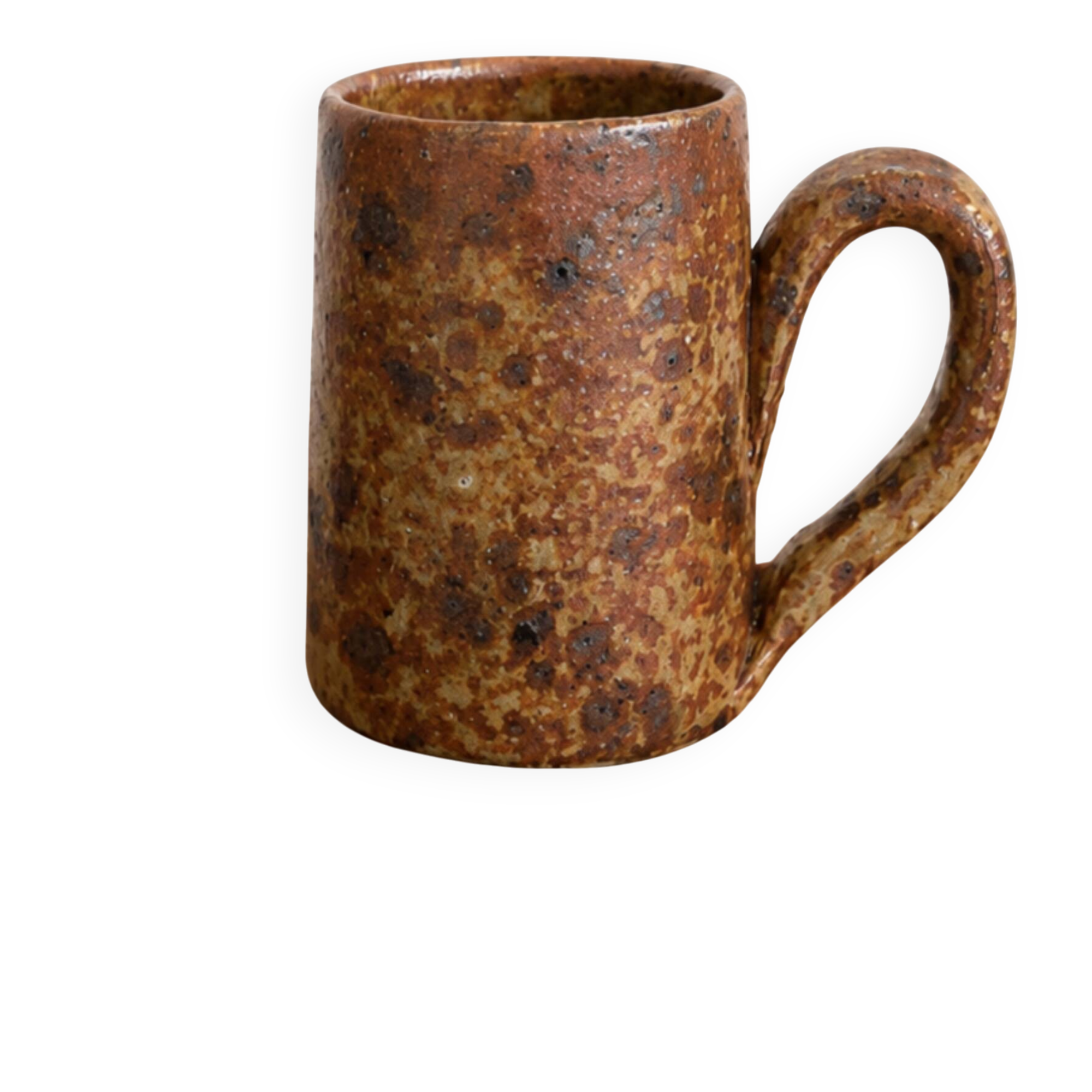 Grand mug en grès pyrité vintage 