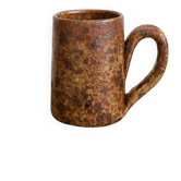 Grand mug en grès pyrité vintage 