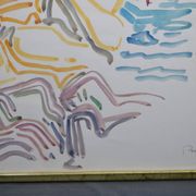 Peter PFOSI (1913-2004) "Landscape" Watercolor monogrammed and dated 1987