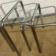 Vintage glass and chrome metal nesting tables
