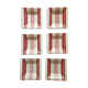 Assiette carrée creuse moderne série de 6