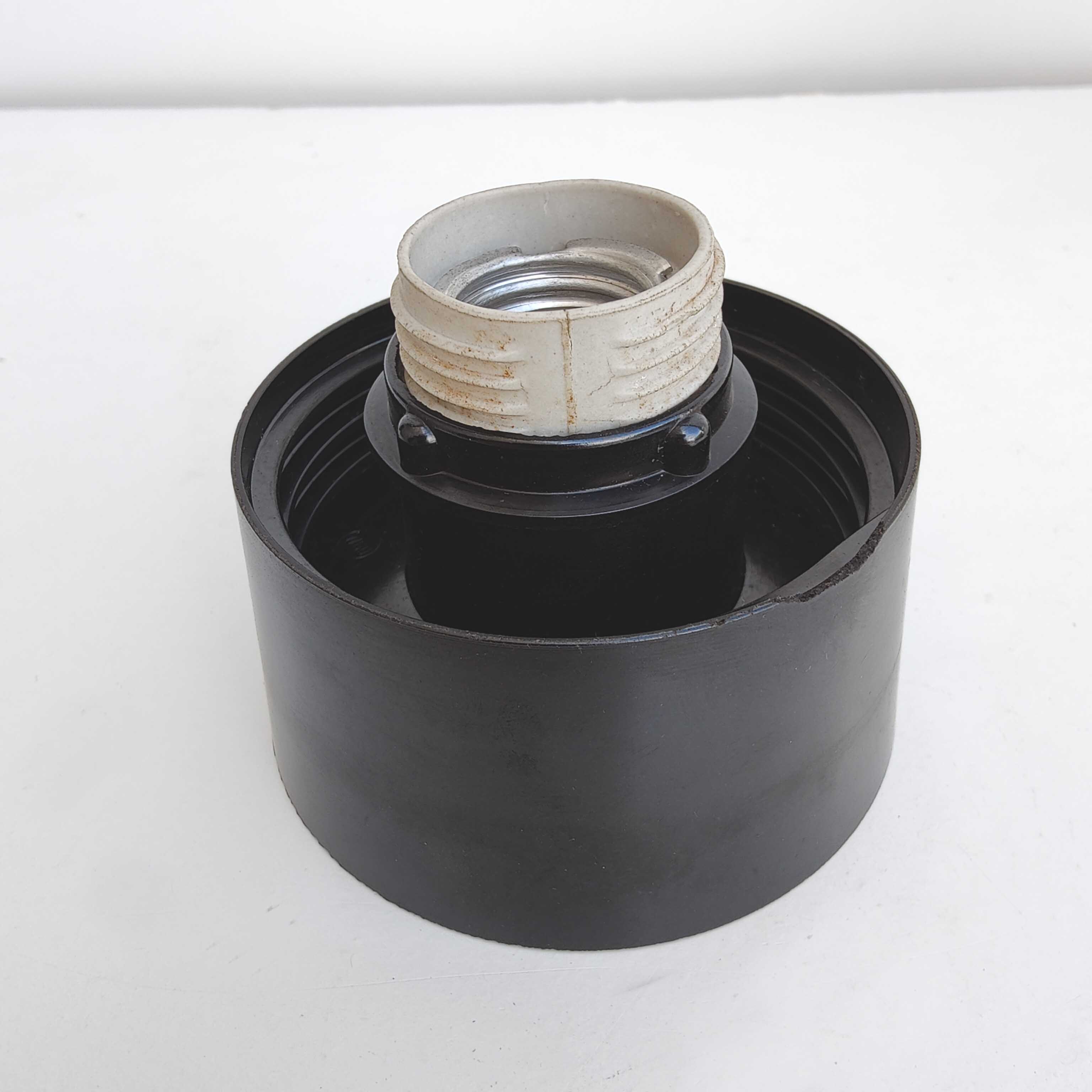 Ceiling lamp glass and bakelite black