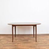 Mid-Century Swedish Teak Table Model „Ovalen” by Carlm Malmsten for Mobel Komponerad AV, 1950s.