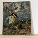 Oil on panel, breton landscape