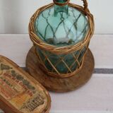 Glass and wicker demijohn