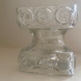Candle holder vase Tamara Aladdin glass Riihimaki Finland 60s 70s