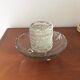 Fruit salad set on 3 glass feet (bowl and 7 cups)