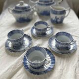 Antique tea service KG Lunéville late 19th century – Antique decoration – French earthenware