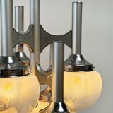 Sciolari chrome "Trumpet" chandelier