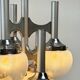 Sciolari chrome "Trumpet" chandelier